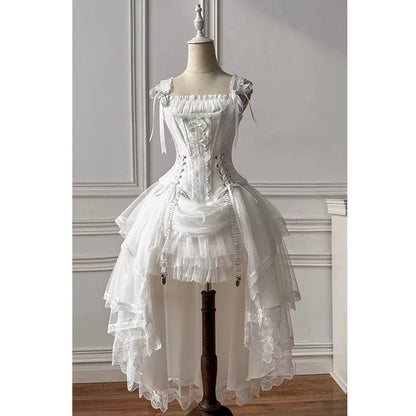 Lolita Hi-Low Princess Evening Dress - Lace-Up Back