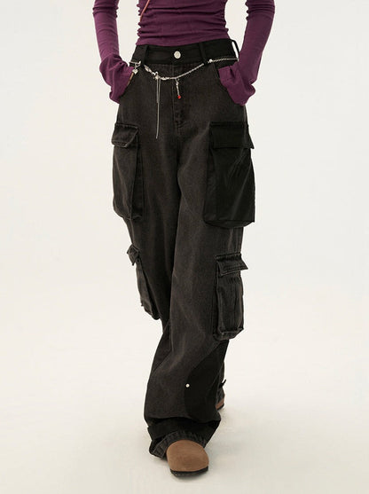 Mode Lange Hose Dunkel Locker Cargo