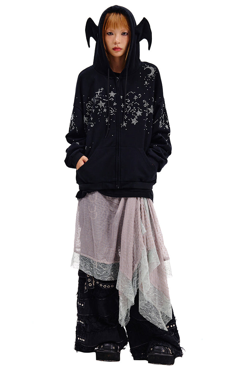 Kapuzenpullover Sternensweatshirt Diamant