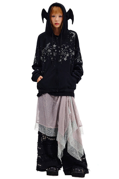 Kapuzenpullover Sternensweatshirt Diamant