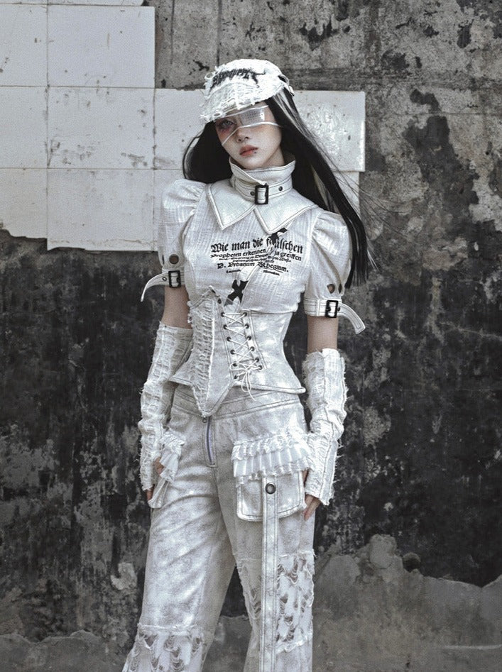 Oberteile Subkultur High Punk Farbe