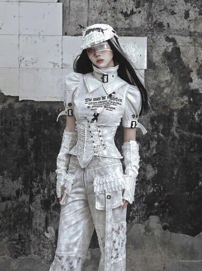 Oberteile Subkultur High Punk Farbe