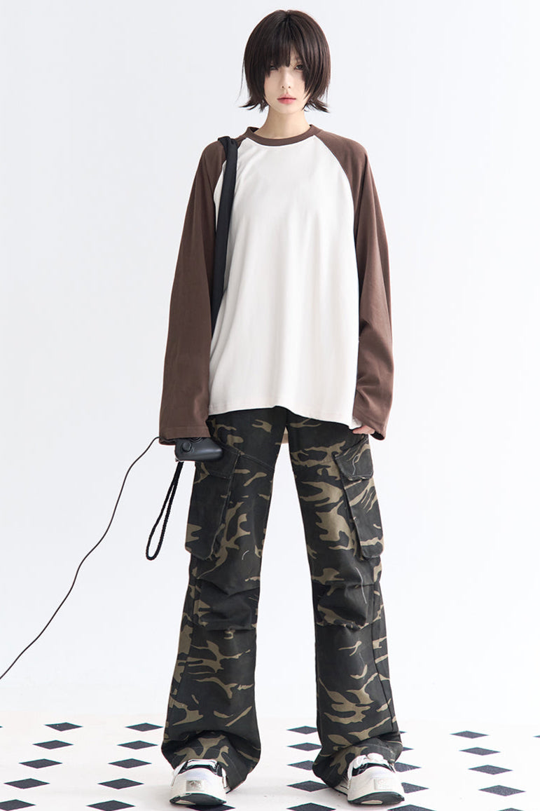 フィットパンツ 迷彩柄 リラックス