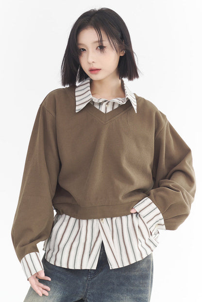 sweatshirt Loose style two-piece fit