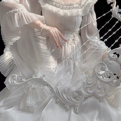 Moon & Stars Poem OP Dress – Fairy Bead Lolita | Zi You Shi Original