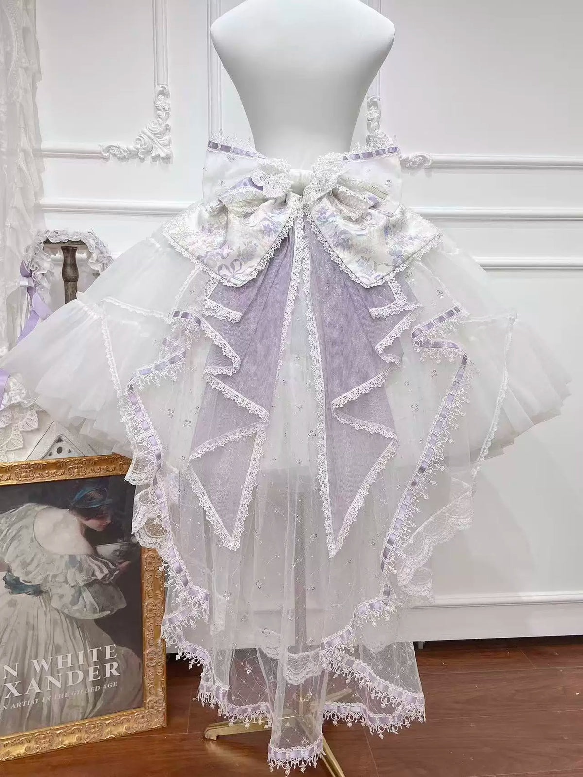Starry Cat Flower Wall Perching Bird Lolita JSK