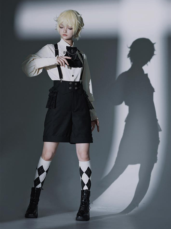 Magic Cloak Prince Shirt Set Suspender Cloak Lolita Dress Nightclaw