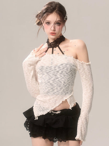 レースインナーウェアトップ ホルターネック