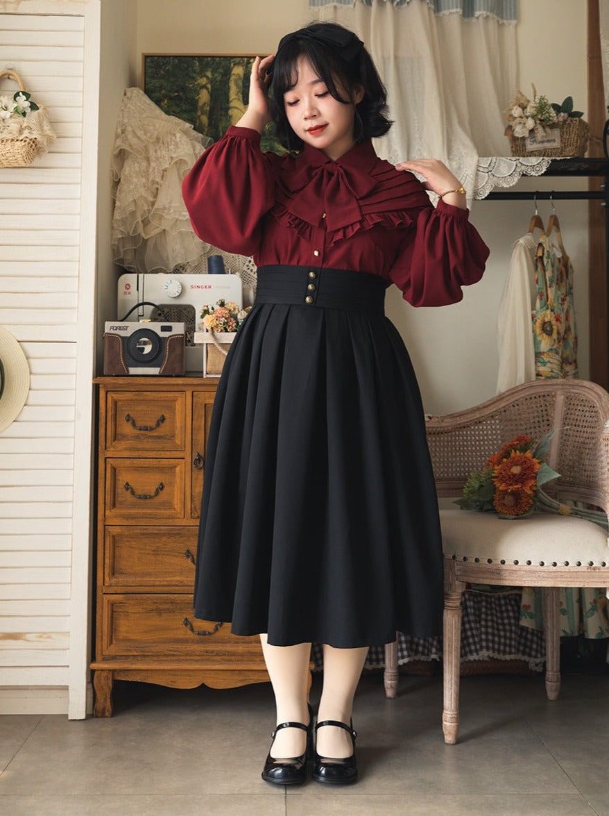 スカート クラシックプリーツ レトロフォレスト