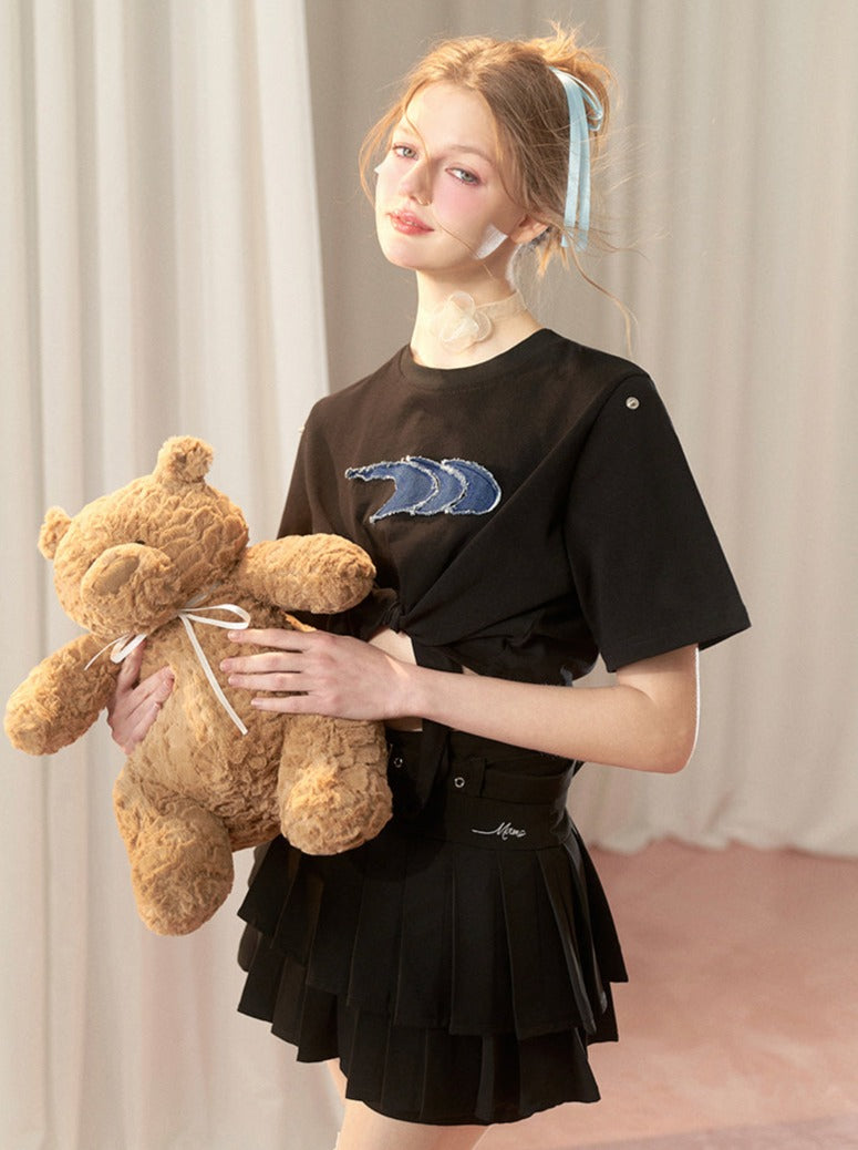 Patch American Denim Top Strap