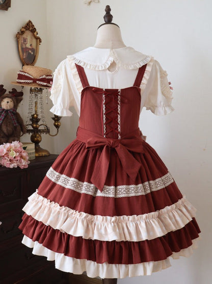 スカート ラブリー スイート ミルキー サスペンダー ロリータ