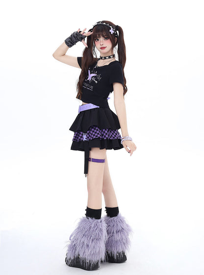 バタフライドリームTシャツ ショートスリムリボンバック