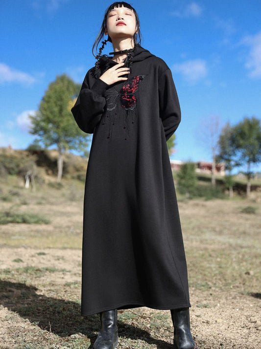 Sweatshirt Loose Hooded Hoodie Dark Mode