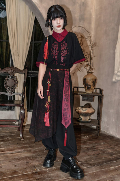 ダークレッグチャイナパンツ ワイド