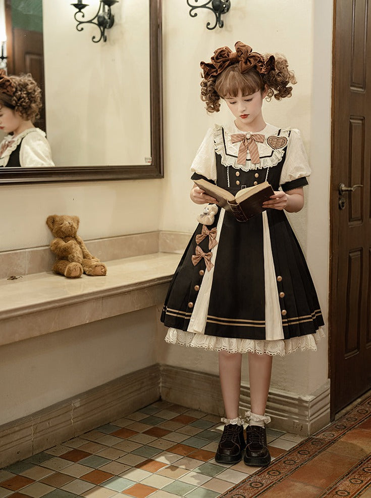 Chocolate Dress Retro Girly Lolita