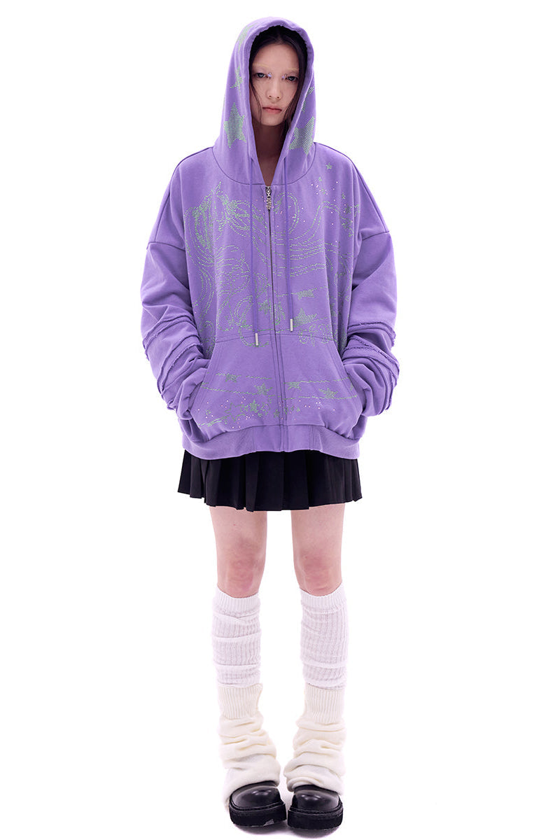 Sweatshirt Crystal Girl Schlangen-Hoodie