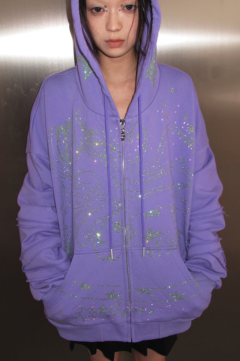 Sweatshirt Crystal Girl Schlangen-Hoodie