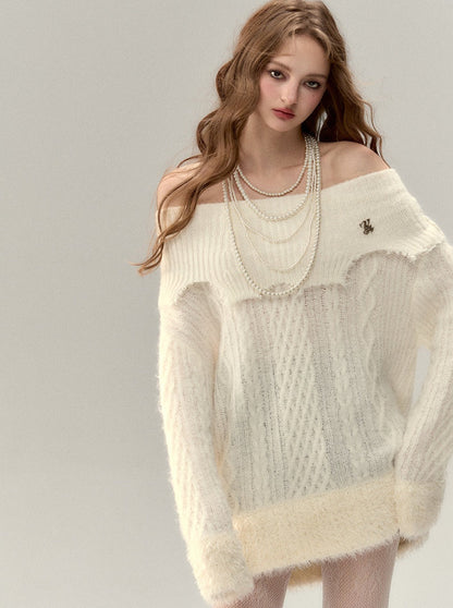 Schulterfreies, einspitziges Felltop