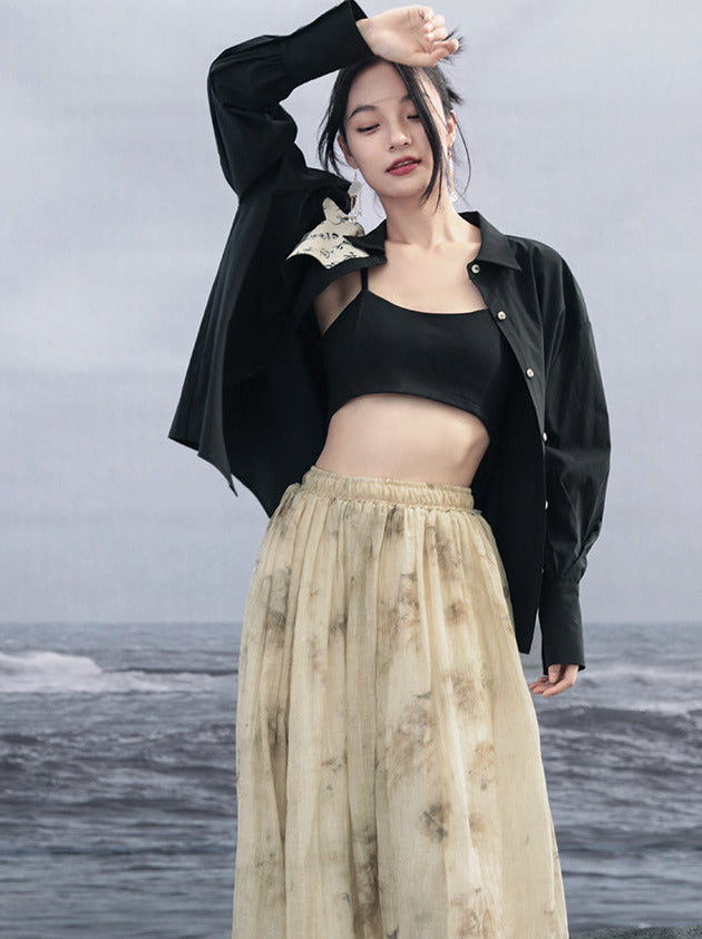 Sleeve China Design New Shirt Volume Niche Printed