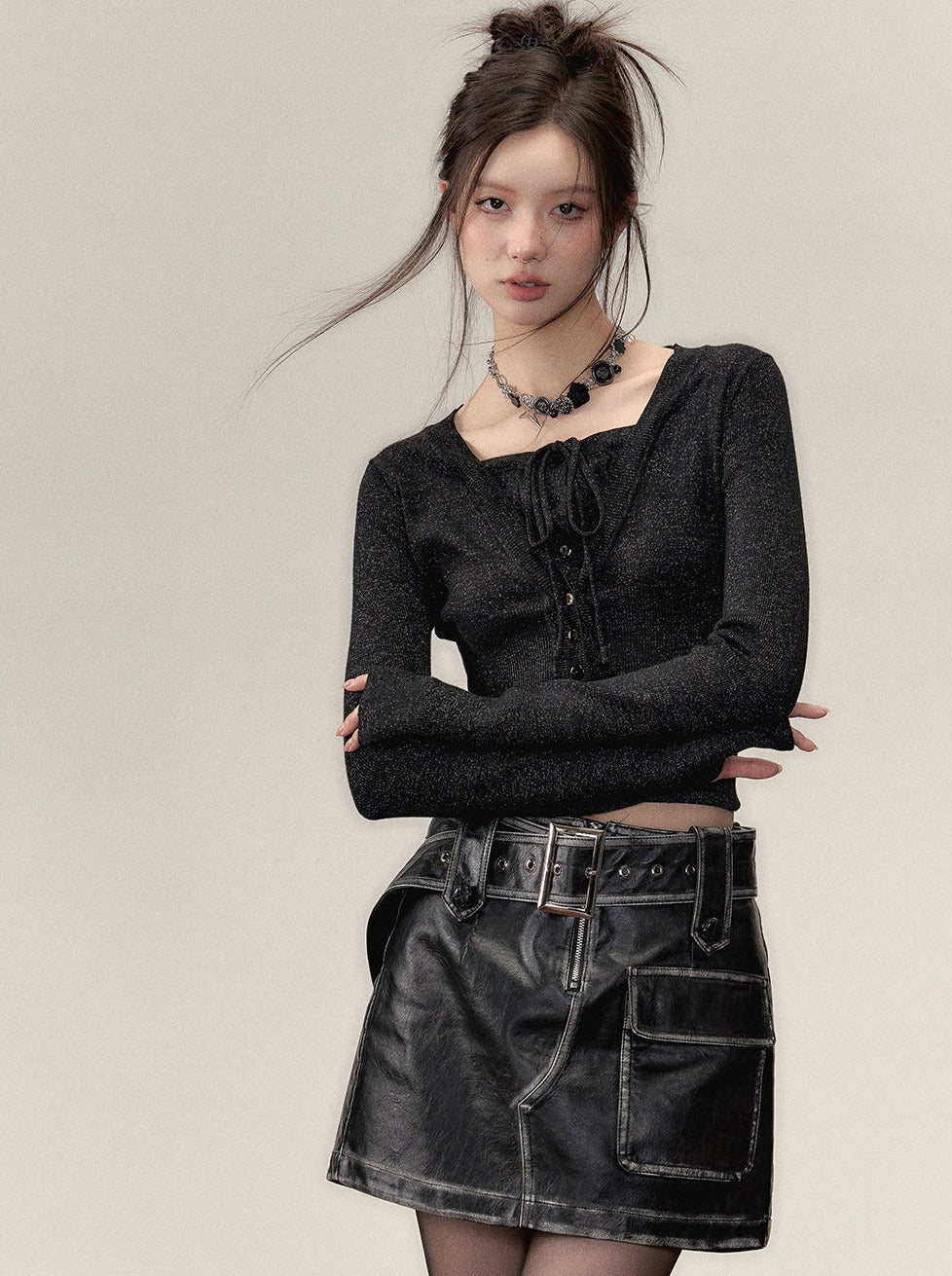 Gefälschte zweiteilige Ramewest Slim Tops