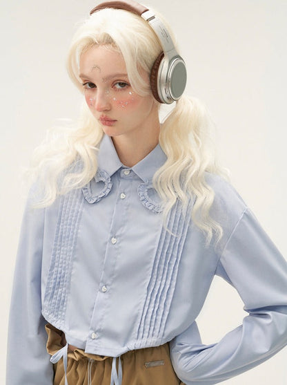 ショートハートシャツ ガーリー