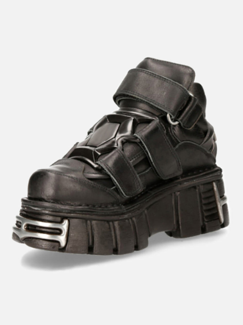 ソールメタルシューズスタイルパワーレザースニーカーパンク