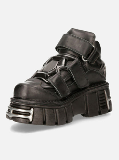 ソールメタルシューズスタイルパワーレザースニーカーパンク