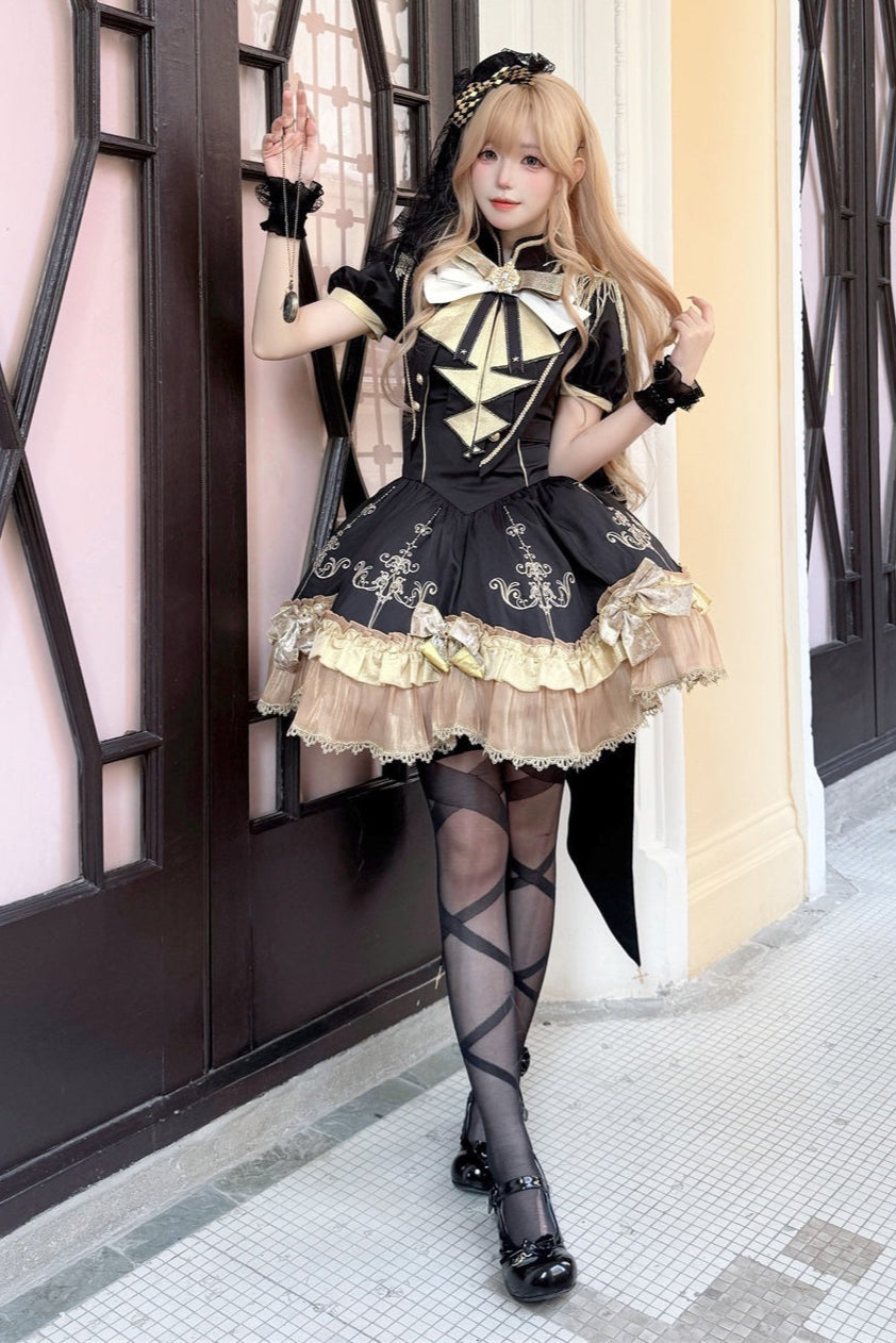 Kleid + süßes dunkles Lolita-Schal