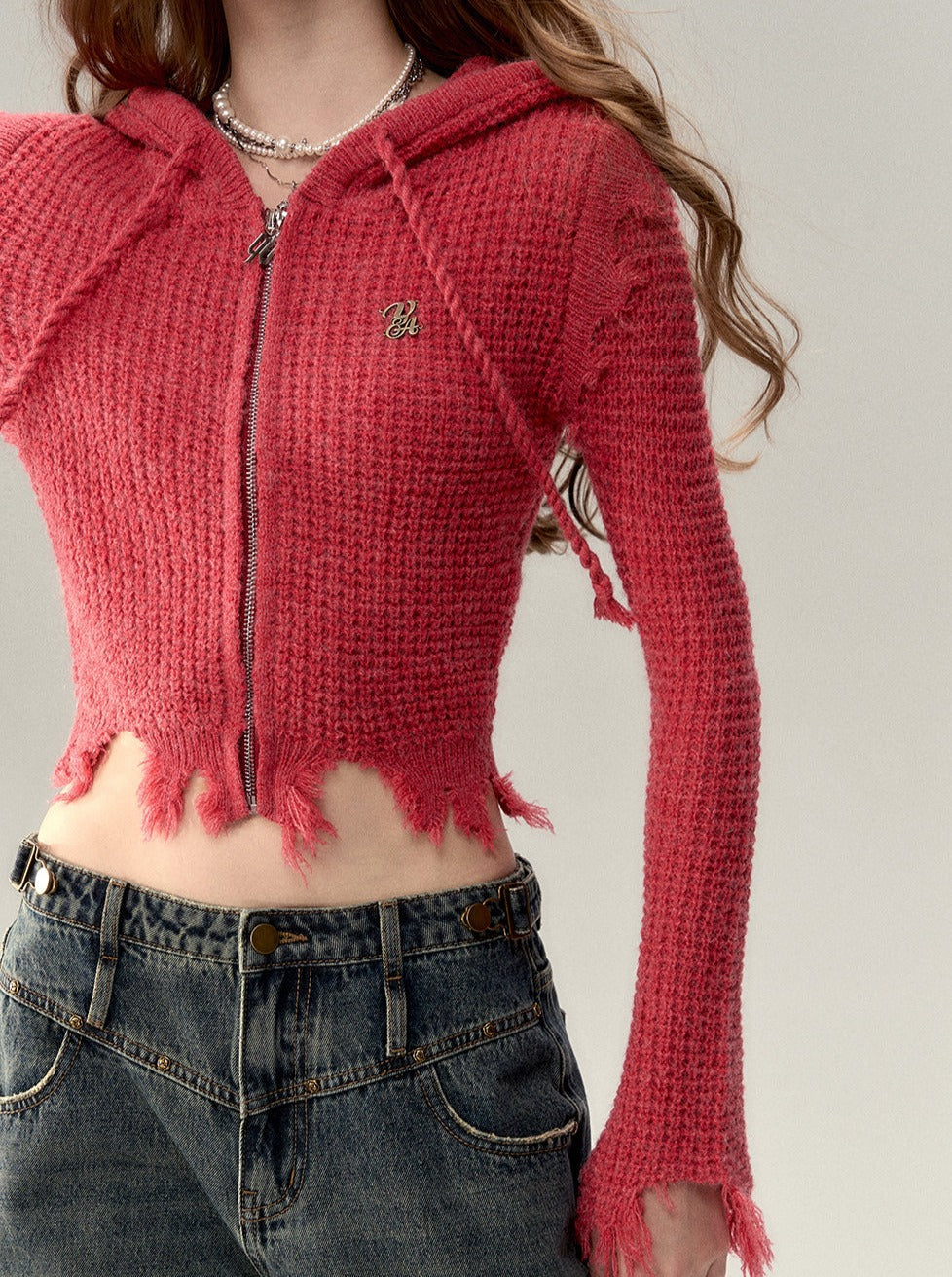 Kapuzenpullover mit Reißverschluss und Logo „One Point“