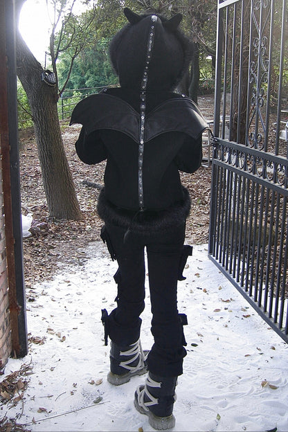 Dark Pentagram Coat Patchwork Hoodie