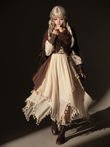 Stil Kleid Exotische Weste Cape