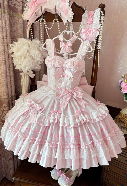 ボンネットパールアンティークプリンセスドレスヘッドドレスドール+