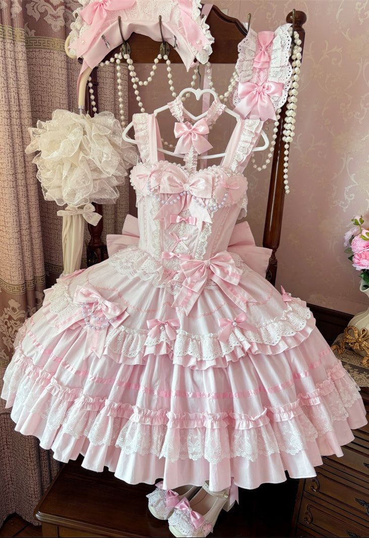 ボンネットドールヘッドドレス + アンティークプリンセスパール