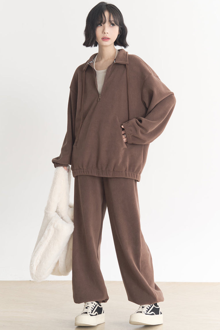 ミューズ：春秋ハーフジップグラビティカジュアルセット