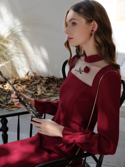 ローズクイーンシティレトロフォグチャイナドレス