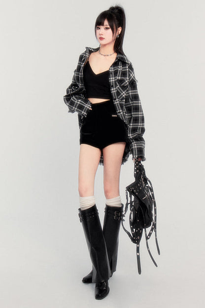 ベルベットのショートパンツ