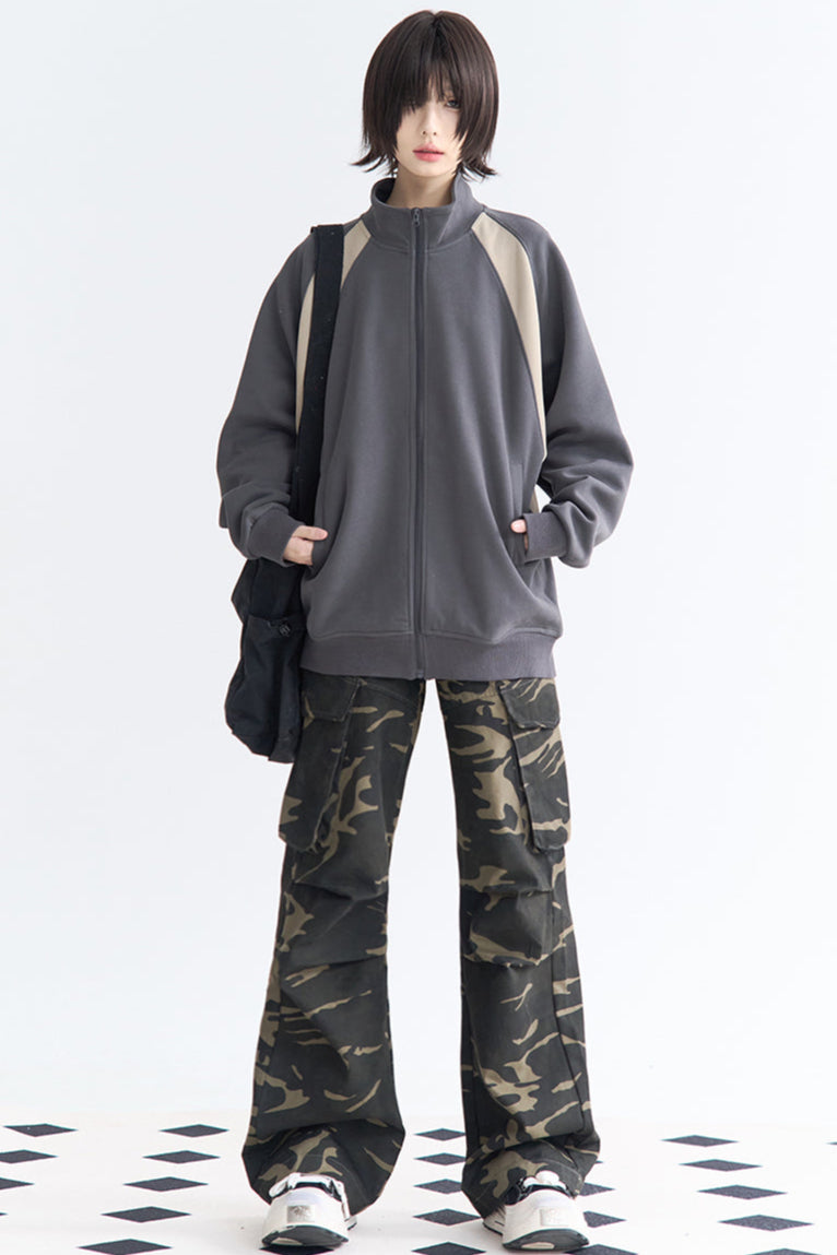 フィットパンツ 迷彩柄 リラックス