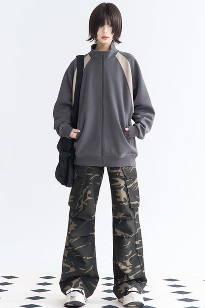 フィットパンツ 迷彩柄 リラックス