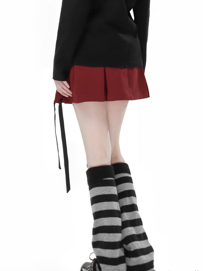 Escape Plan Red Black Work Neck Halter Jacket