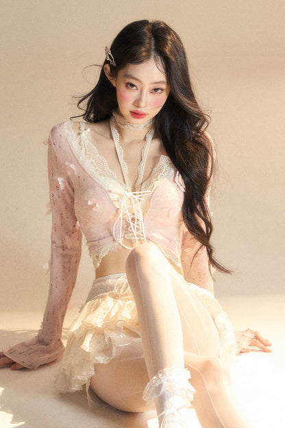 kurzer Cardigan Rail innen + Neckholder