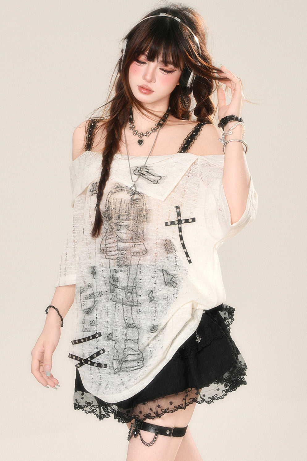 Tops Halter Over Sheer Lace