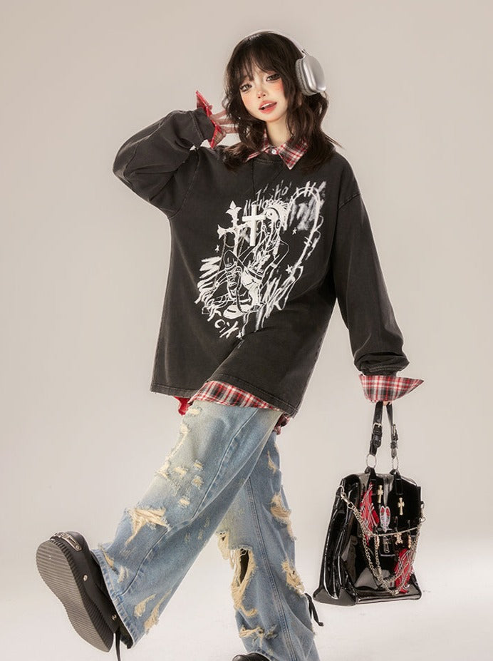 デニムオッシュパンツ ダメージ