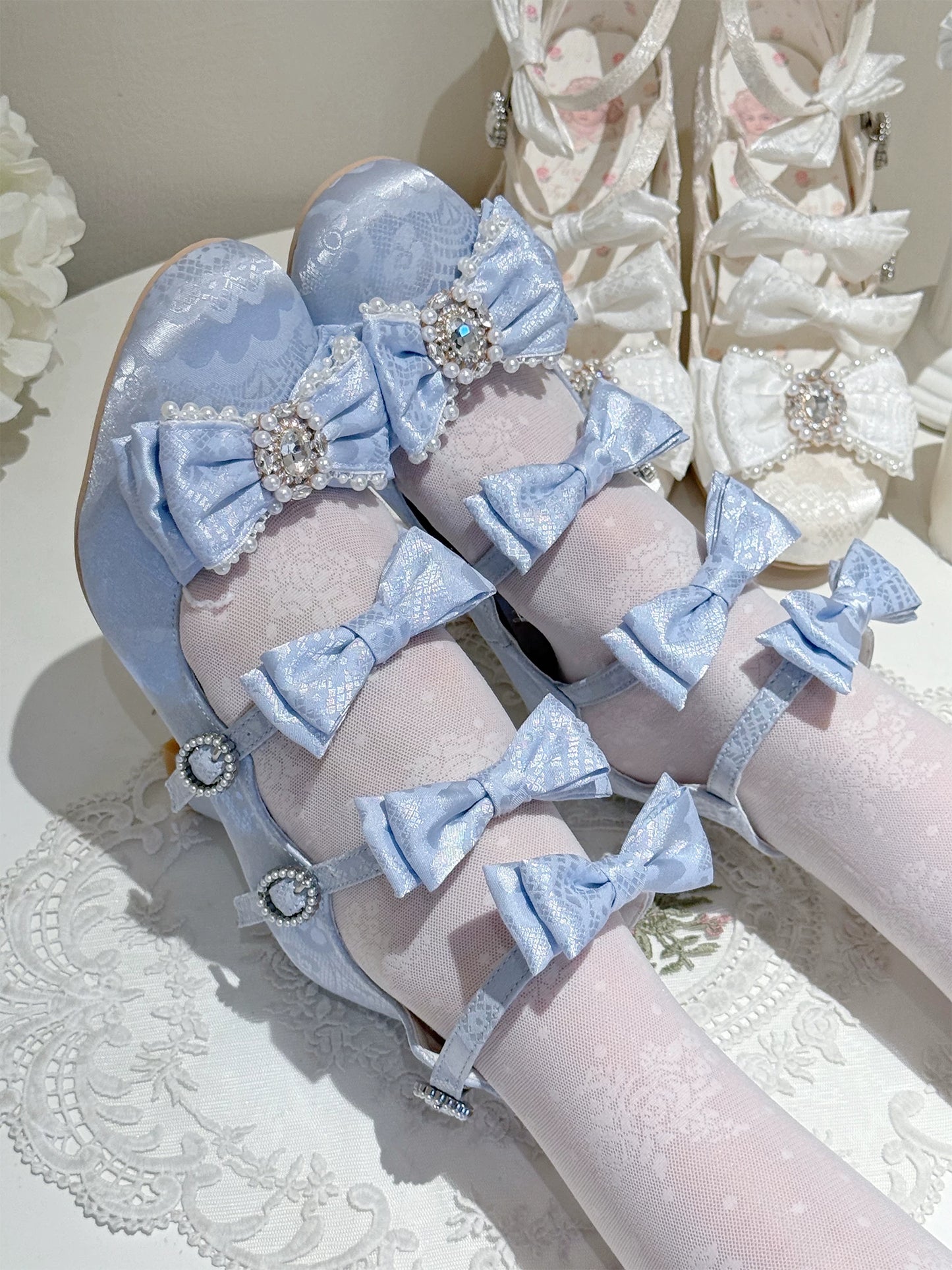 BaiChaRuMeng Rococo Night Elegant Heels