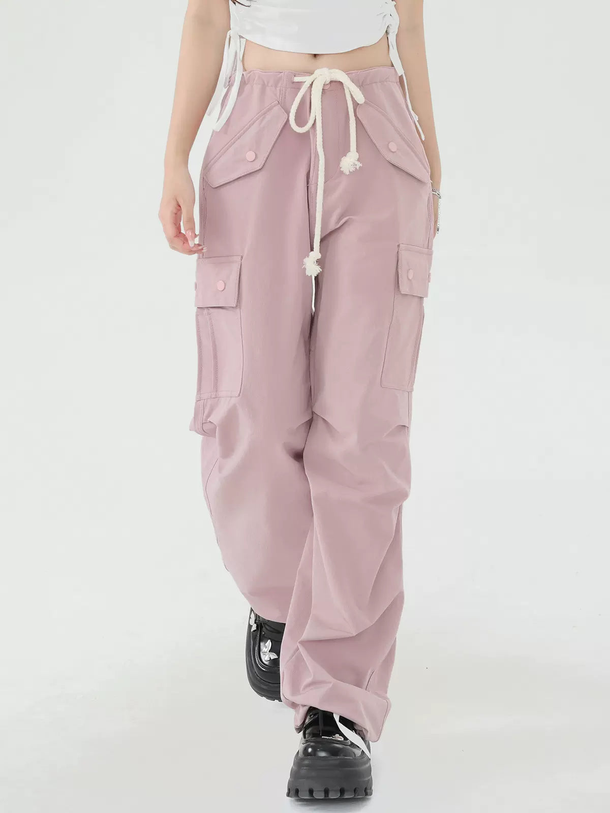 パンツ カーゴ ピンク モランディ