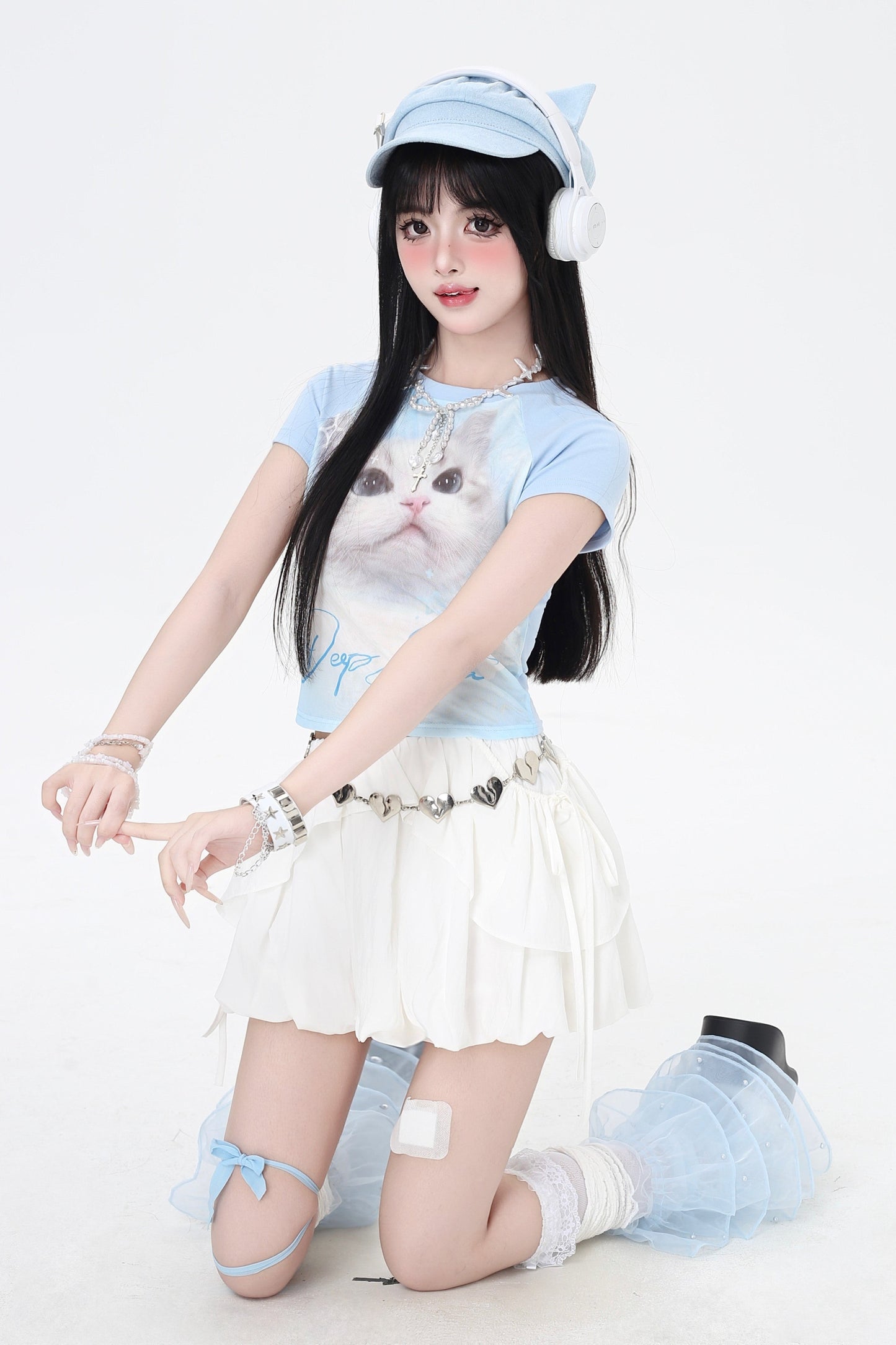 Drawstring One-Shoulder Skirt Top 3-Style