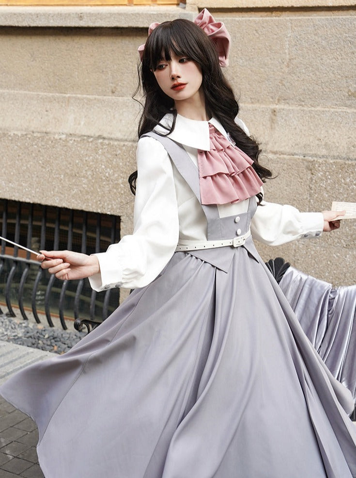 Blaues Collegekleid Pastell Lolita
