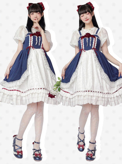 Shoes Heel Lace Elegant Original Lolita Mid