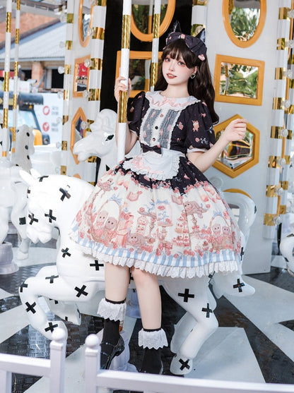 エプロン かわいいリボン ロリータ + ドレス + デザイン