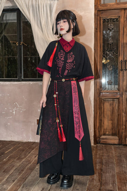 ダークレッグチャイナパンツ ワイド