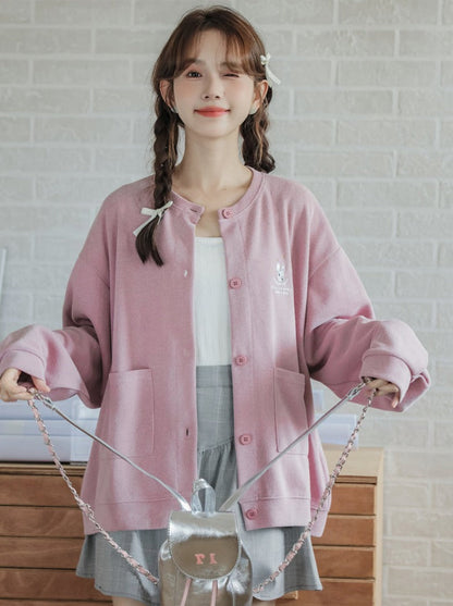 ドロップルーズダスティジャケットショルダースリーブピンクフィット